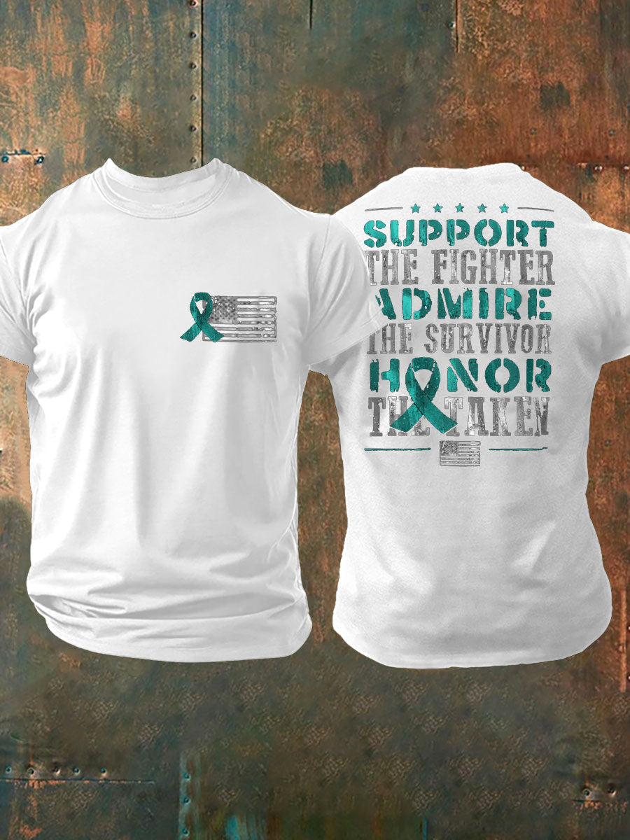 Men's PTSD Awareness Veteran Printed T-shirt