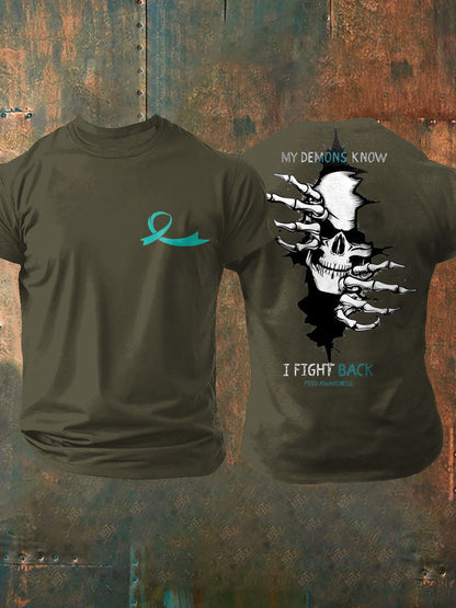 Men's PTSD Awareness Veteran Printed T-Shirt