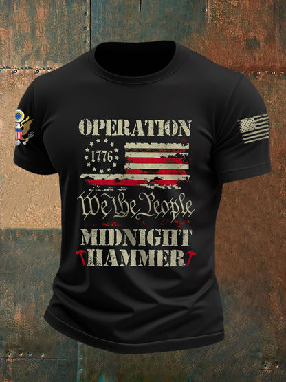 Men's Midnight Hammer Print Short Sleeve Shirt