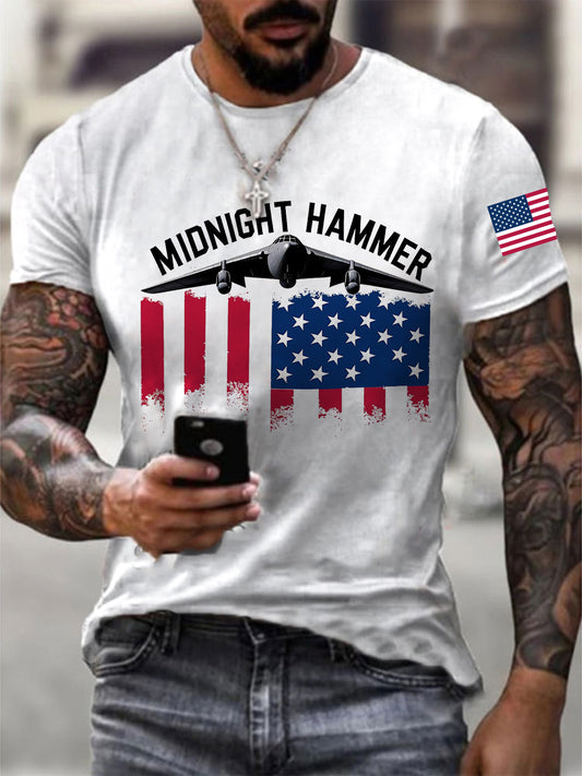 Men's Operation Midnight Hammer B-2 Spirit Short-sleeved T-shirt