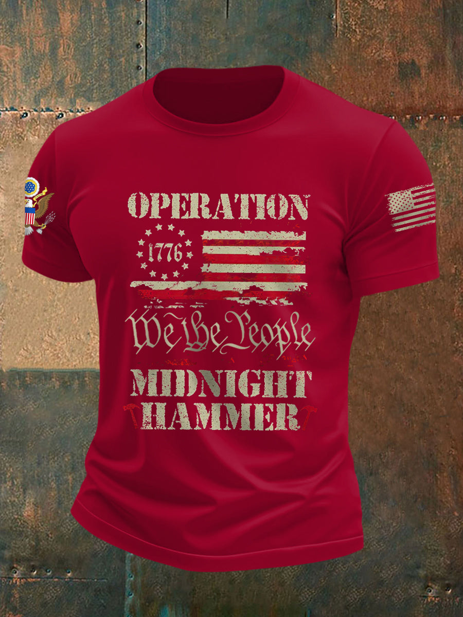 Men's Midnight Hammer Print Short Sleeve Shirt