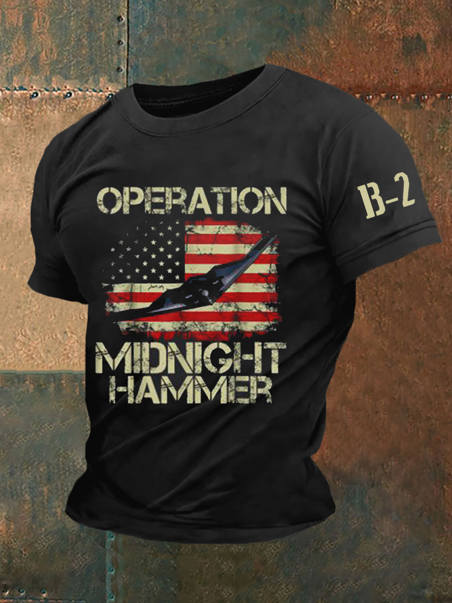 Men's Operation Midnight Hammer B-2 Spirit Short-sleeved T-shirt