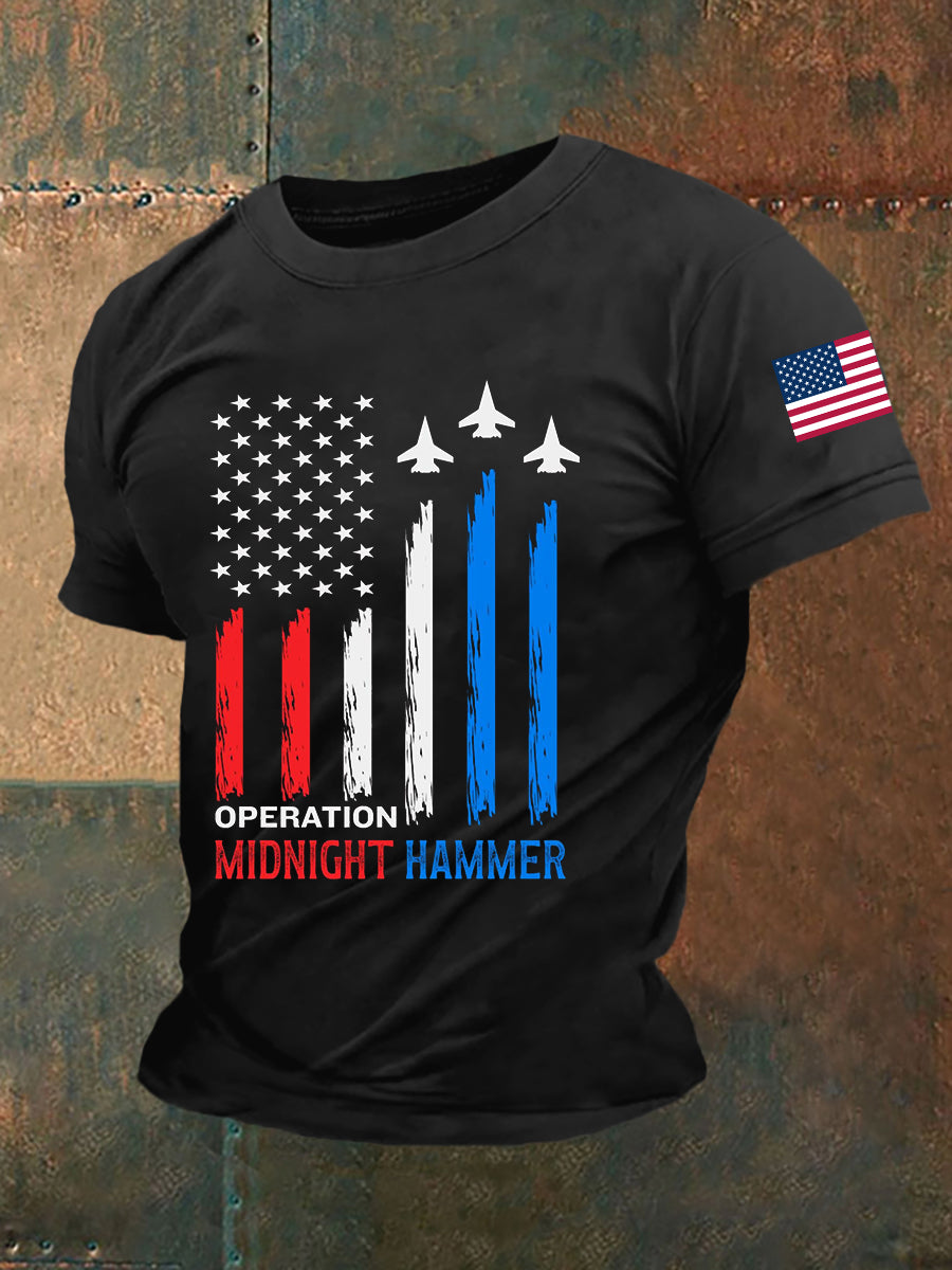 Men's Operation Midnight Hammer B-2 Spirit Short-sleeved T-shirt