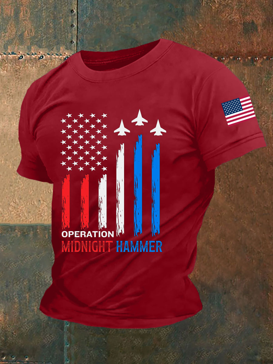 Men's Operation Midnight Hammer B-2 Spirit Short-sleeved T-shirt