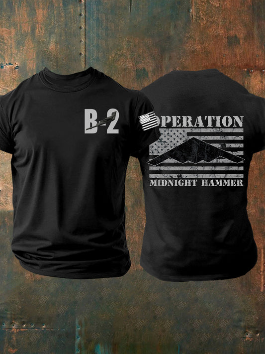 Men's Operation Midnight Hammer B-2 Spirit Short-sleeved T-shirt
