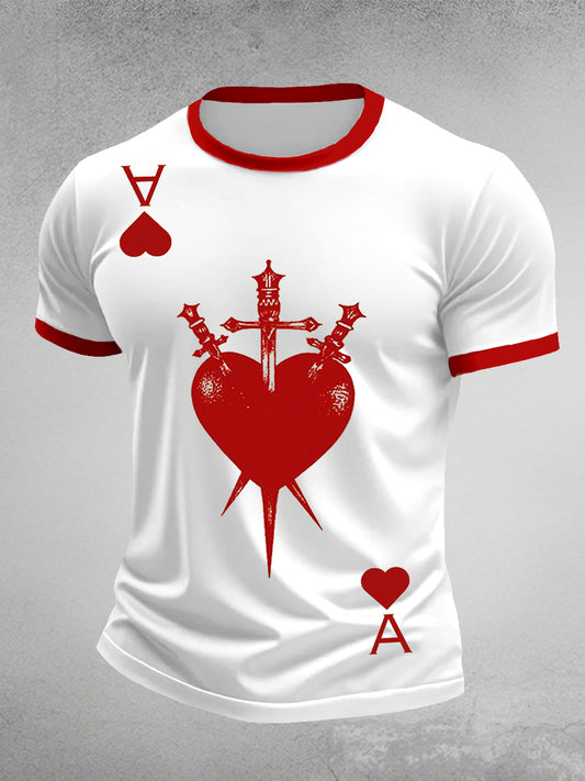 Men's Playing Card Art Print T-Shirt