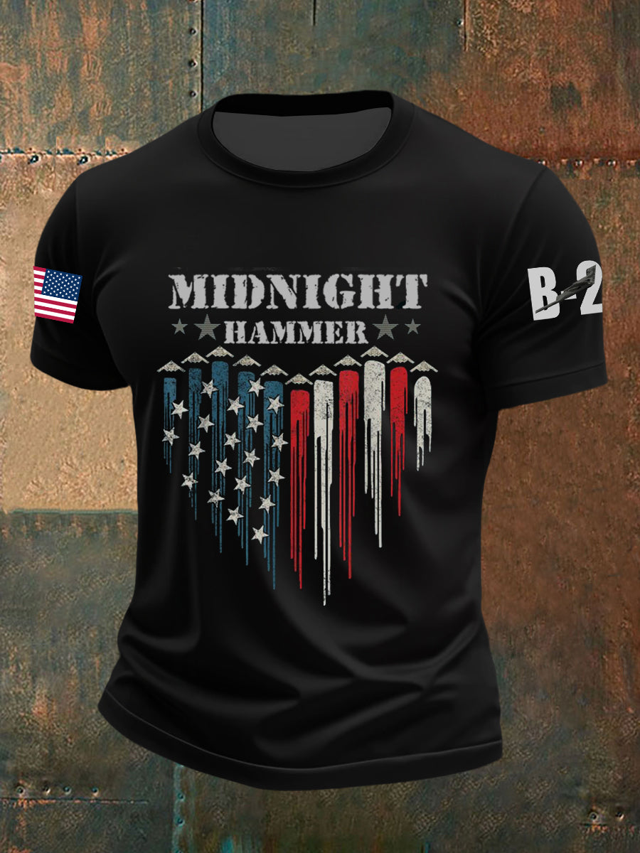 Men's Operation Midnight Hammer B-2 Spirit Short-sleeved T-shirt