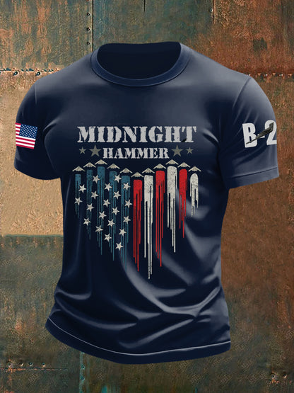 Men's Operation Midnight Hammer B-2 Spirit Short-sleeved T-shirt