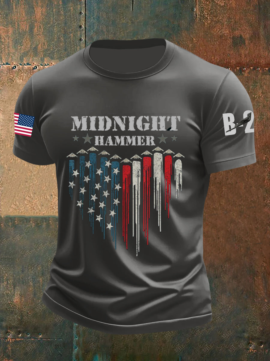 Men's Operation Midnight Hammer B-2 Spirit Short-sleeved T-shirt