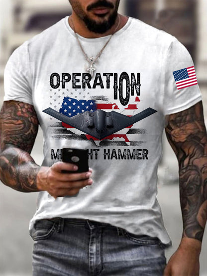 Men's Operation Midnight Hammer B-2 Spirit Short-sleeved T-shirt