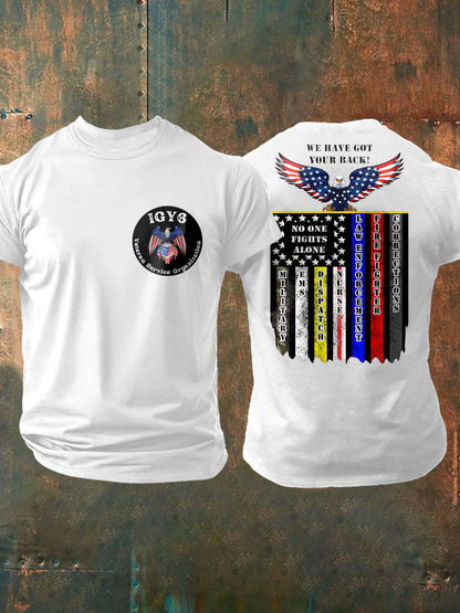 Men's PTSD Awareness Veteran I Got Your Six Printed T-shirt