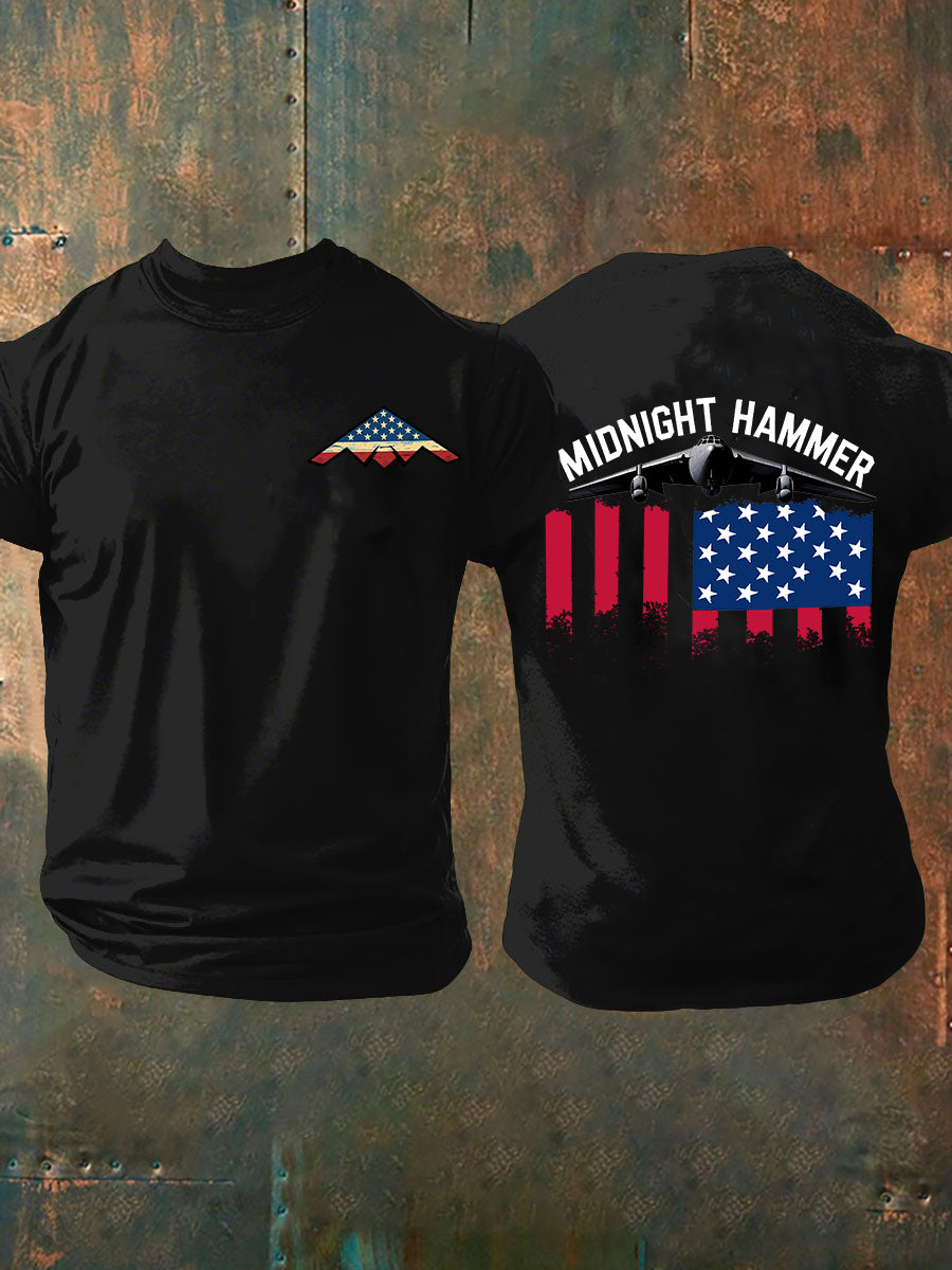 Men's Operation Midnight Hammer B-2 Spirit Short-sleeved T-shirt