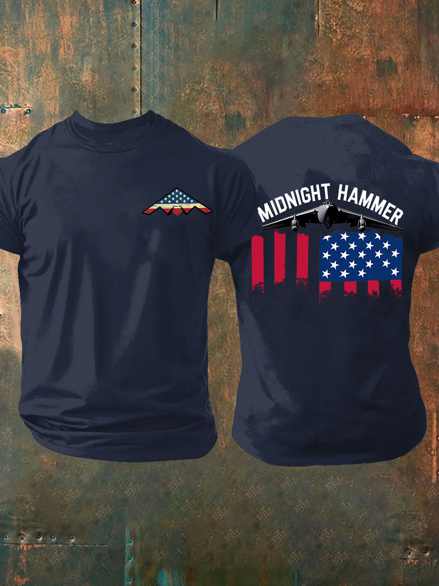 Men's Operation Midnight Hammer B-2 Spirit Short-sleeved T-shirt