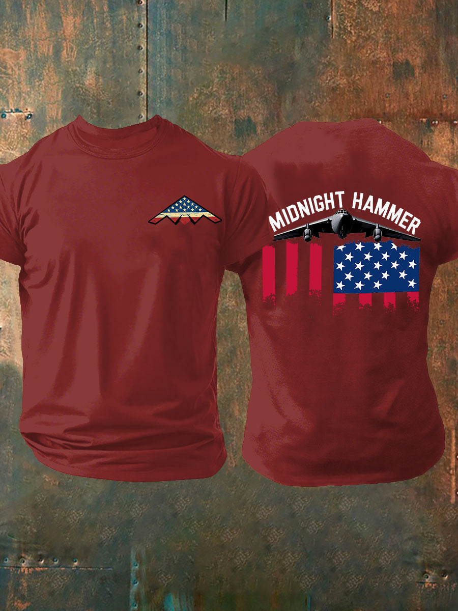 Men's Operation Midnight Hammer B-2 Spirit Short-sleeved T-shirt