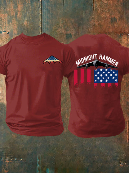 Men's Operation Midnight Hammer B-2 Spirit Short-sleeved T-shirt