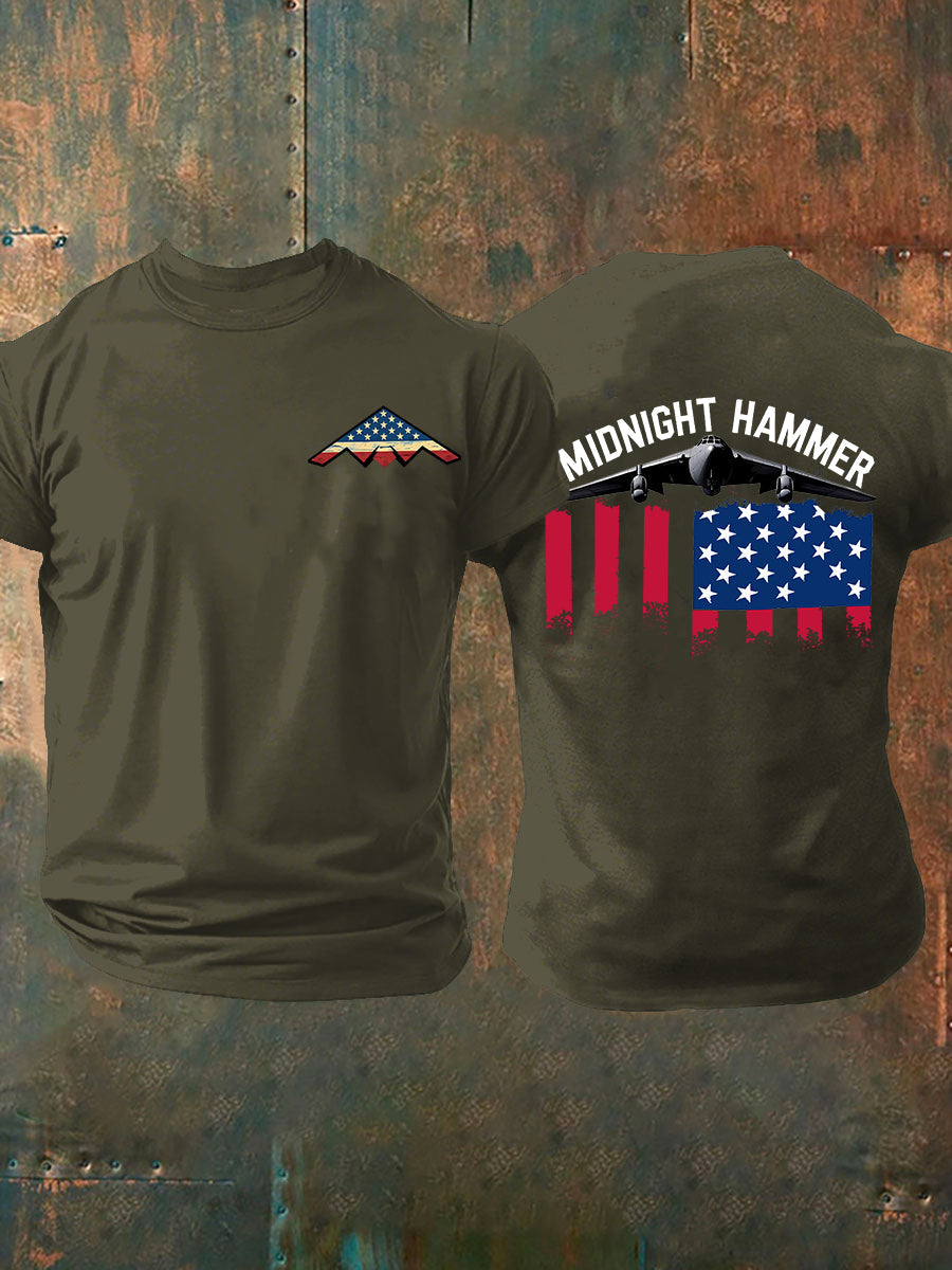 Men's Operation Midnight Hammer B-2 Spirit Short-sleeved T-shirt