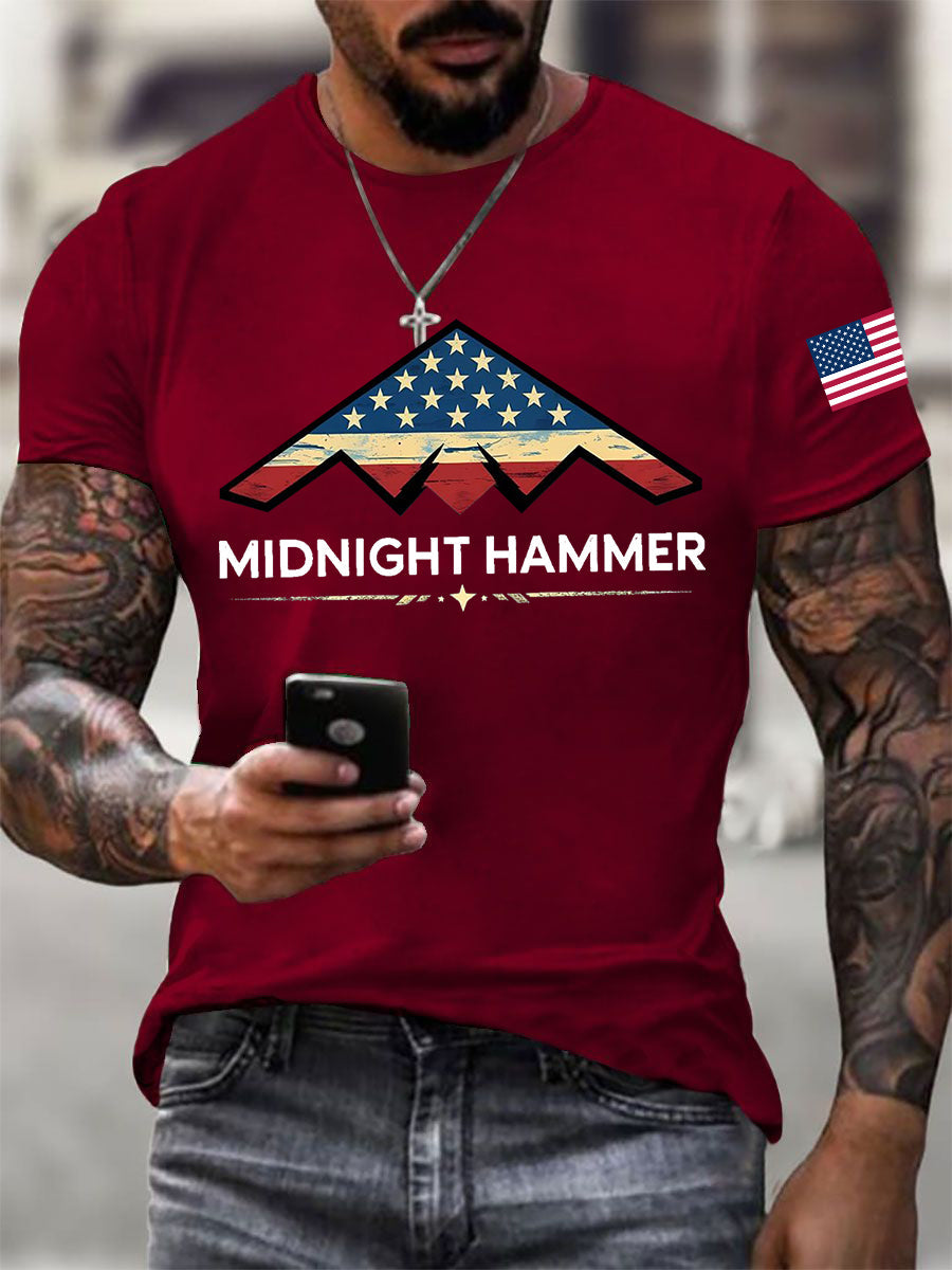 Men's Operation Midnight Hammer B-2 Spirit Short-sleeved T-shirt