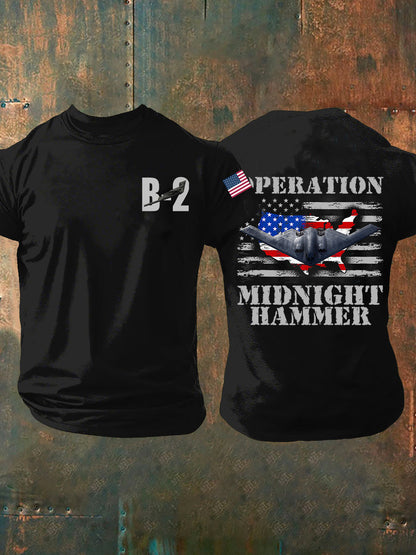 Men's Operation Midnight Hammer B-2 Spirit Short-sleeved T-shirt