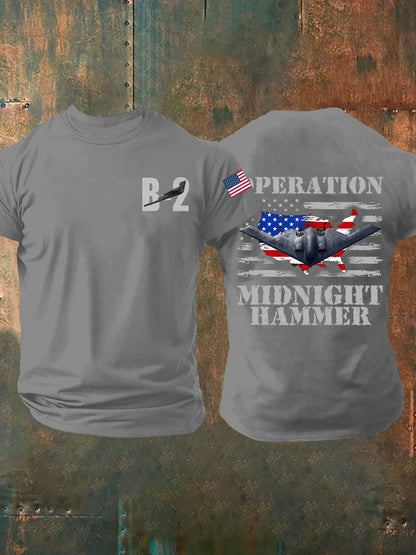 Men's Operation Midnight Hammer B-2 Spirit Short-sleeved T-shirt