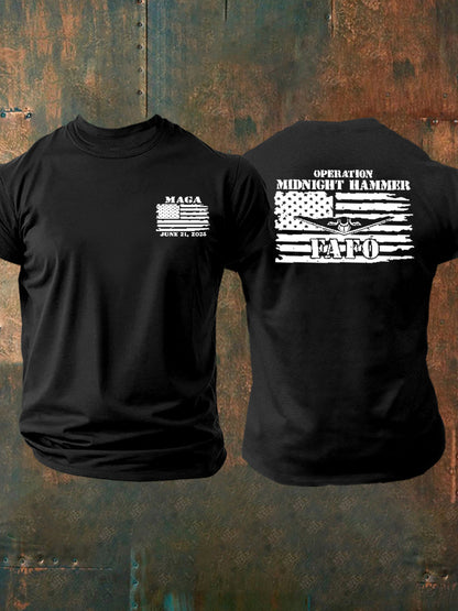 Men's MEGA Midnight Hammer FAFO Printed T-shirt