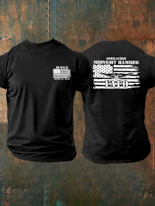Men's MEGA Midnight Hammer FAFO Printed T-shirt