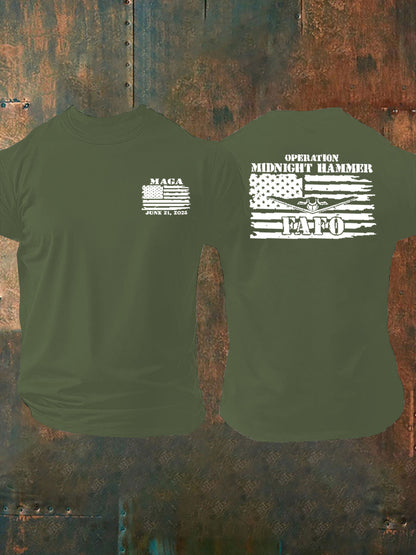 Men's MEGA Midnight Hammer FAFO Printed T-shirt