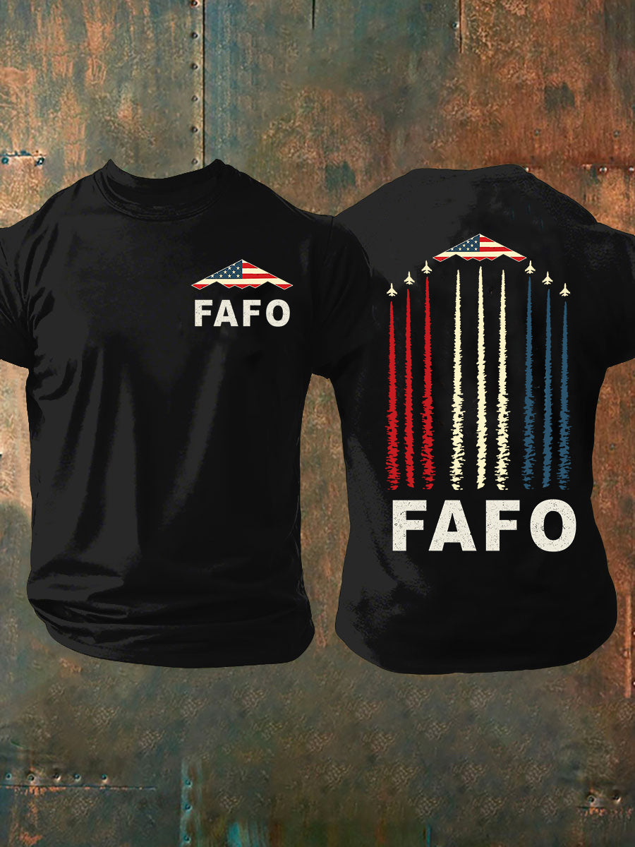 Men's FAFO B-2 Spirit Short-sleeved T-shirt Short-sleeved T-shirt
