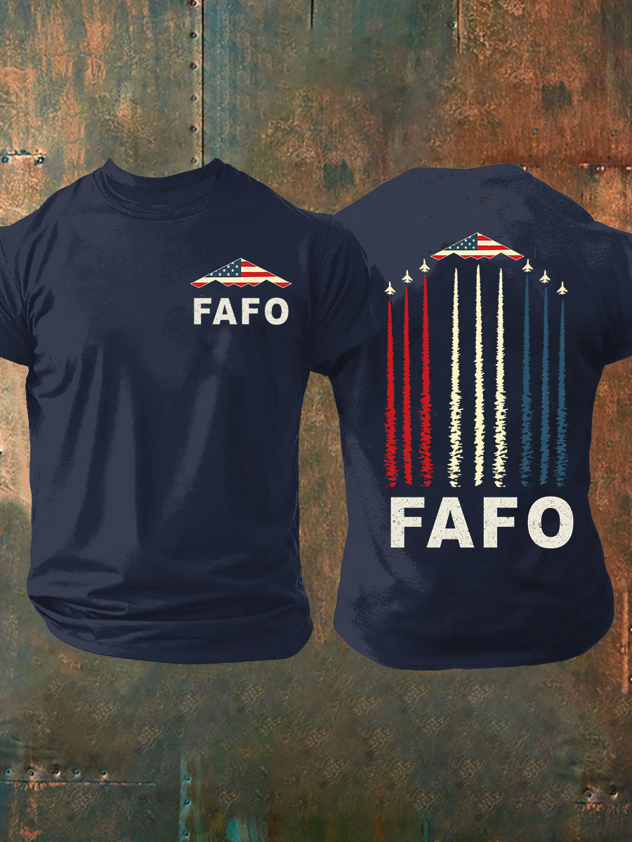 Men's FAFO B-2 Spirit Short-sleeved T-shirt Short-sleeved T-shirt