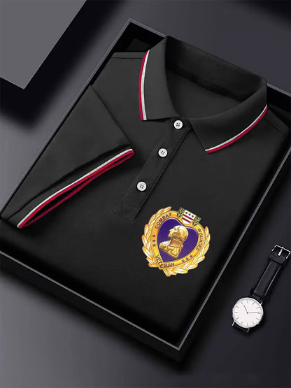 Men's Purple Heart Veteran Print Casual Tops