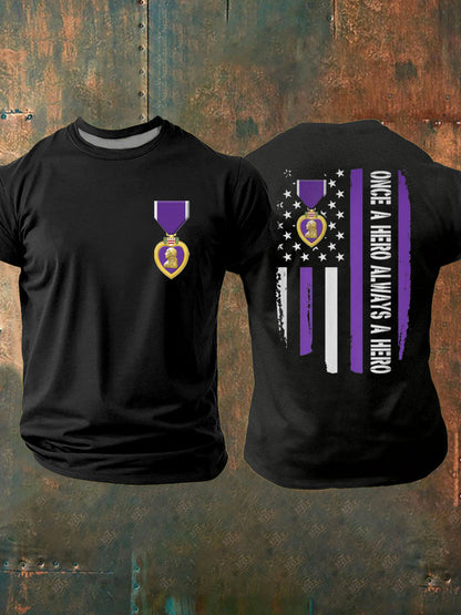 Men's Purple Heart Veteran Print T-shirt