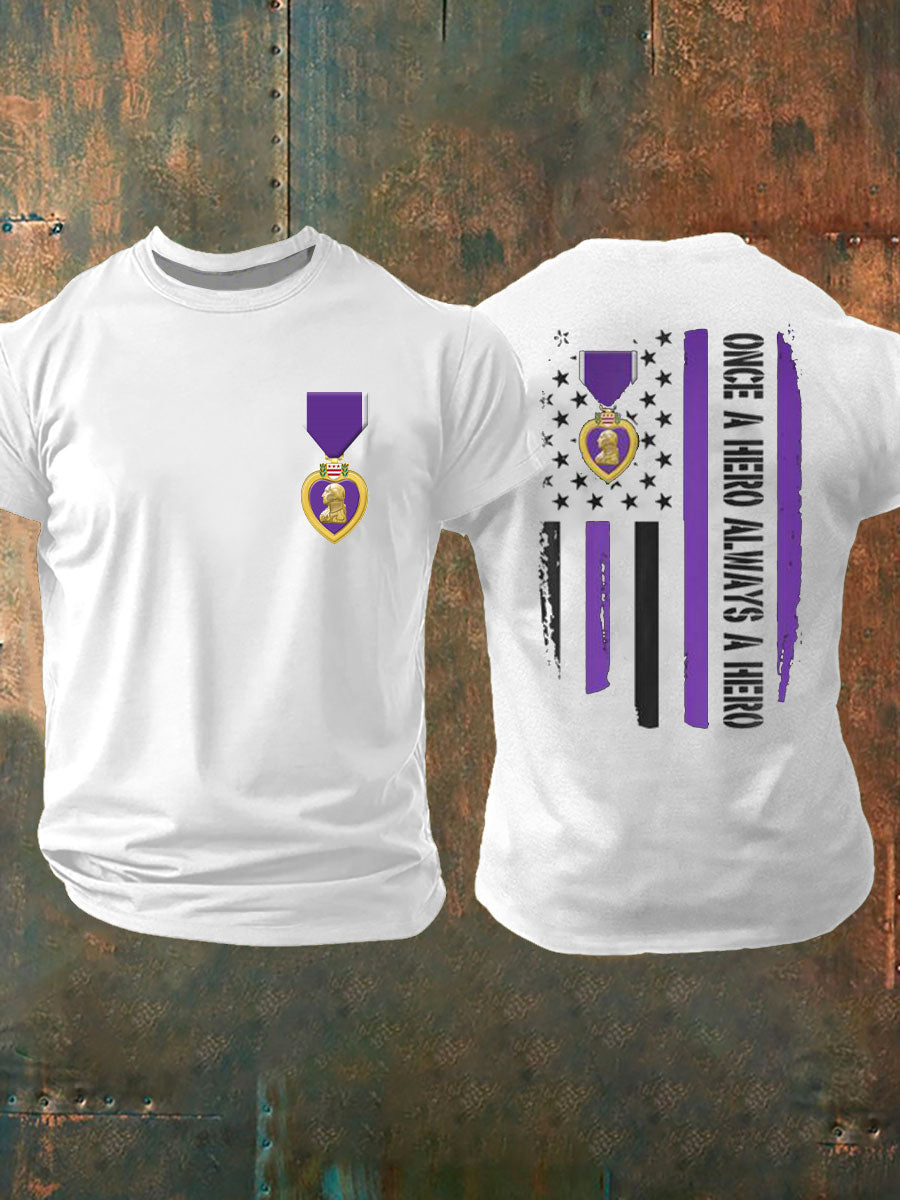 Men's Purple Heart Veteran Print T-shirt