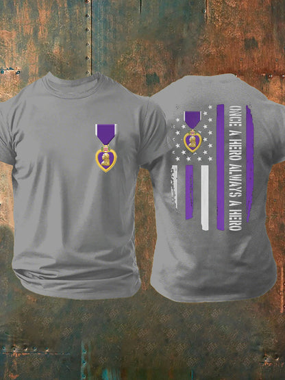 Men's Purple Heart Veteran Print T-shirt