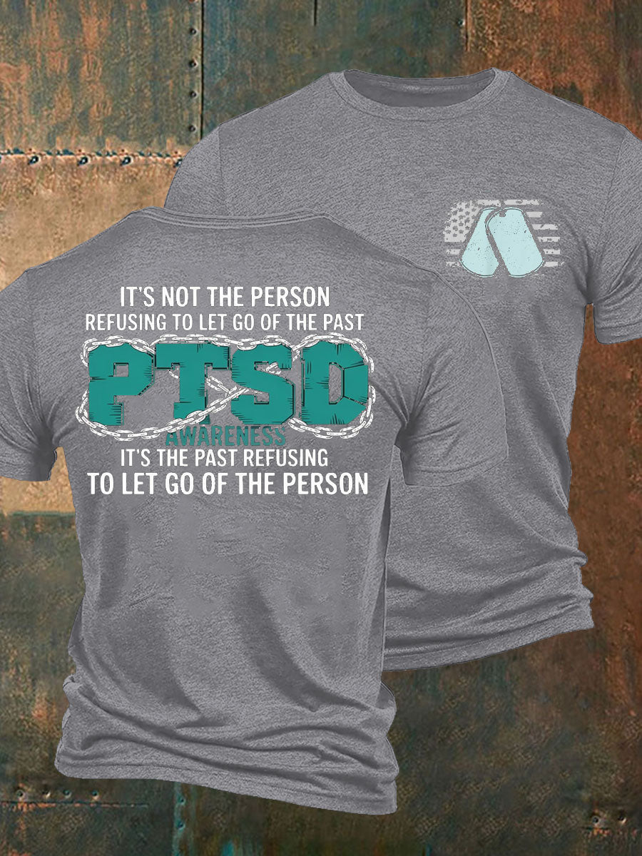 Men's PTSD Awareness Veteran Printed T-shirt