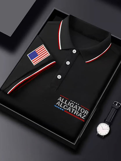 Men's Retro Alligator Alcatraz Funny Florida Everglades Dark Humor Short Sleeve Tee