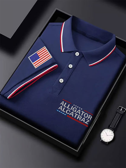 Men's Retro Alligator Alcatraz Funny Florida Everglades Dark Humor Short Sleeve Tee