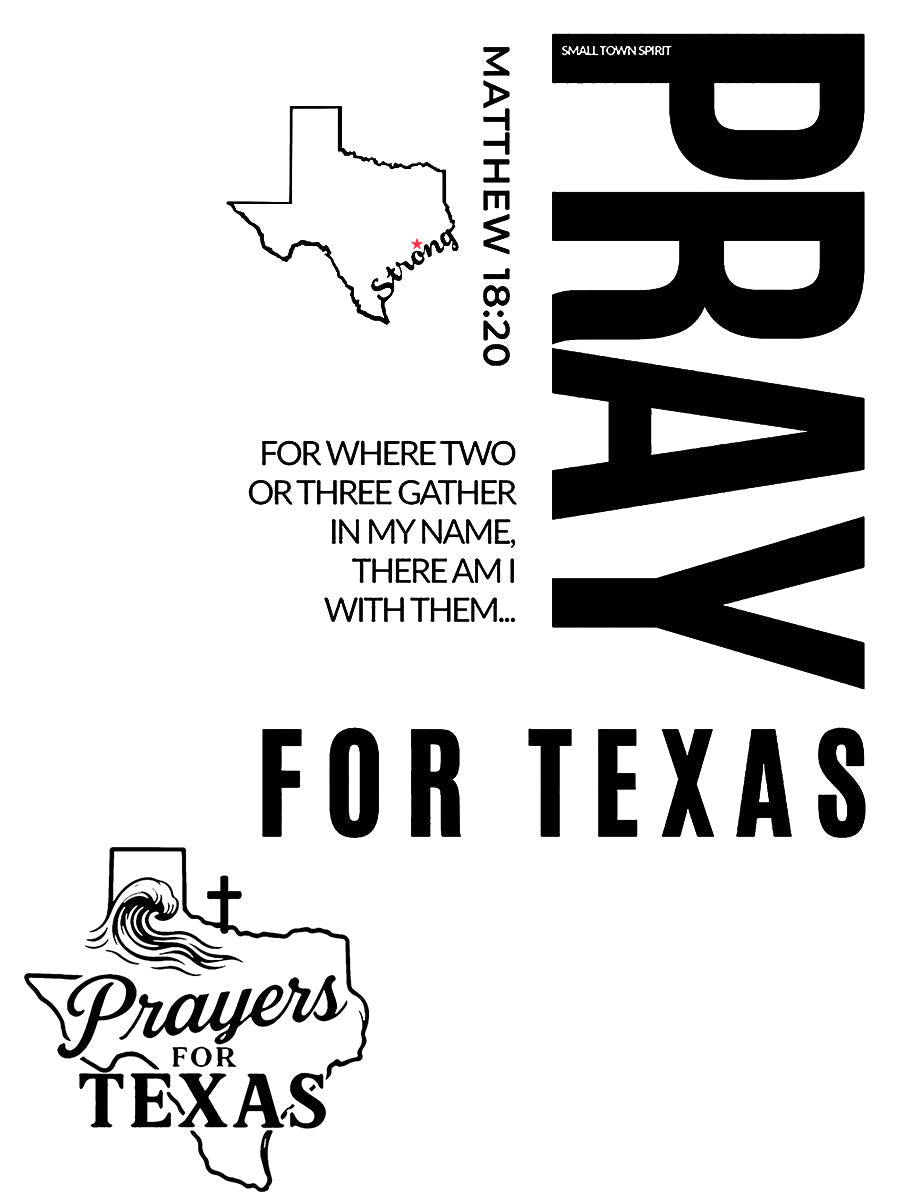 Women's Prey For Texas  Stronger Than the Storm Printed Short Sleeve T-shirt