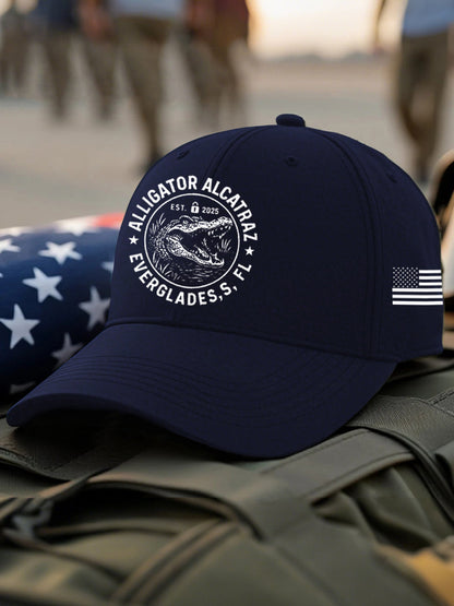 Unisex Retro Alligator Alcatraz Funny Florida Everglades Dark Humor Hat