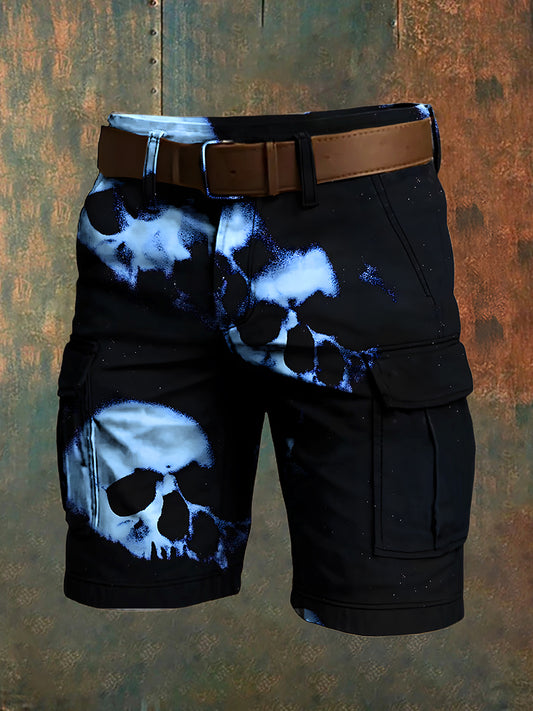Men's Retro Vacation Business Art Print Casual Shorts