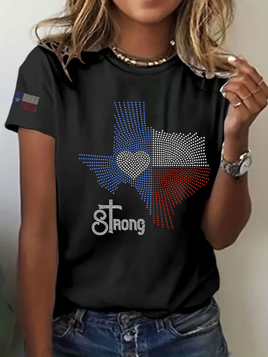 Women's Texas Strong Printed T-Shirt