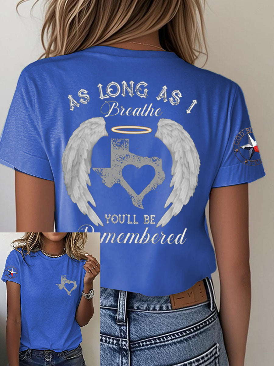 Women's Pray For Texas Flooding Printed T-Shirt