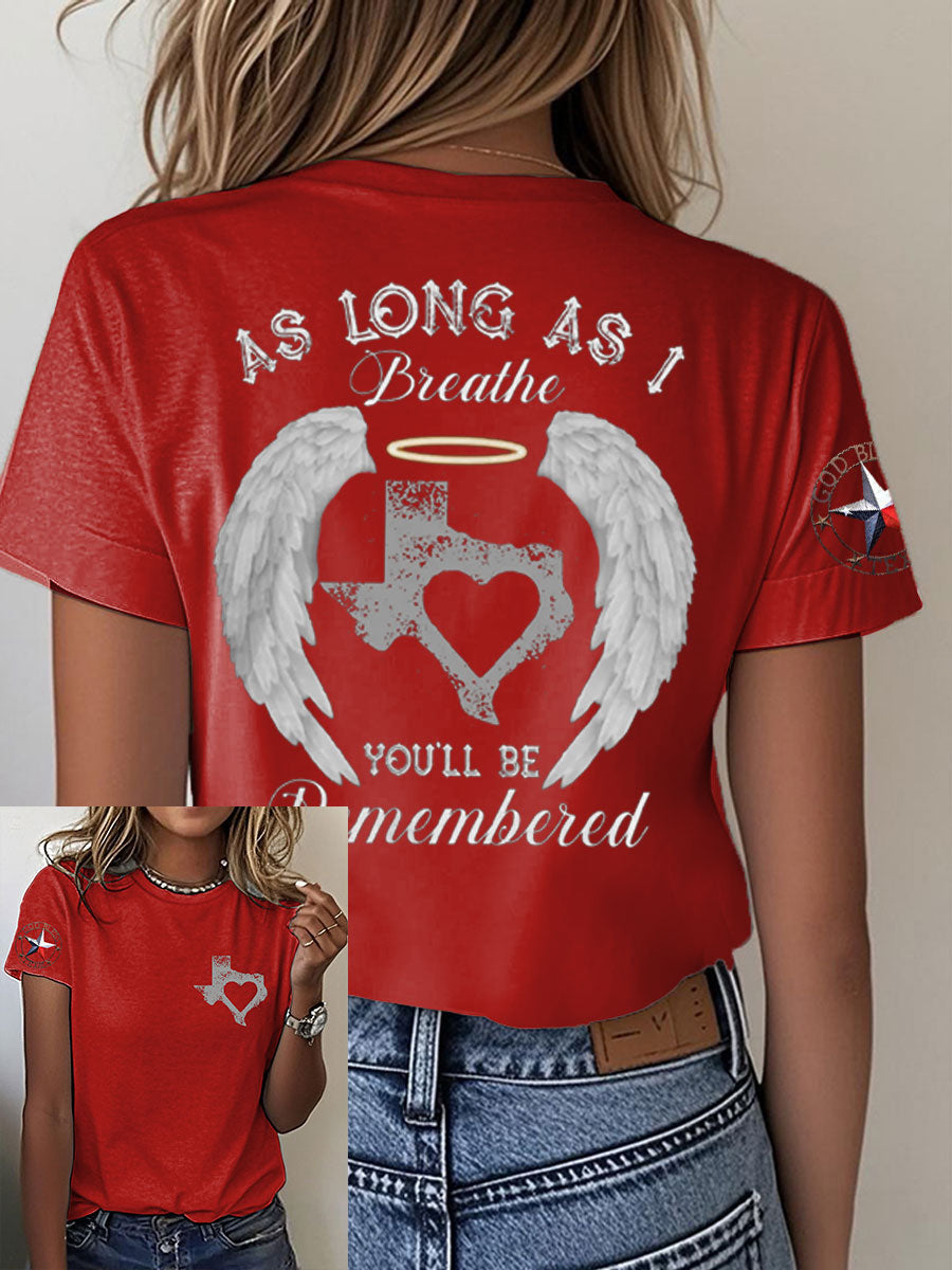 Women's Pray For Texas Flooding Printed T-Shirt