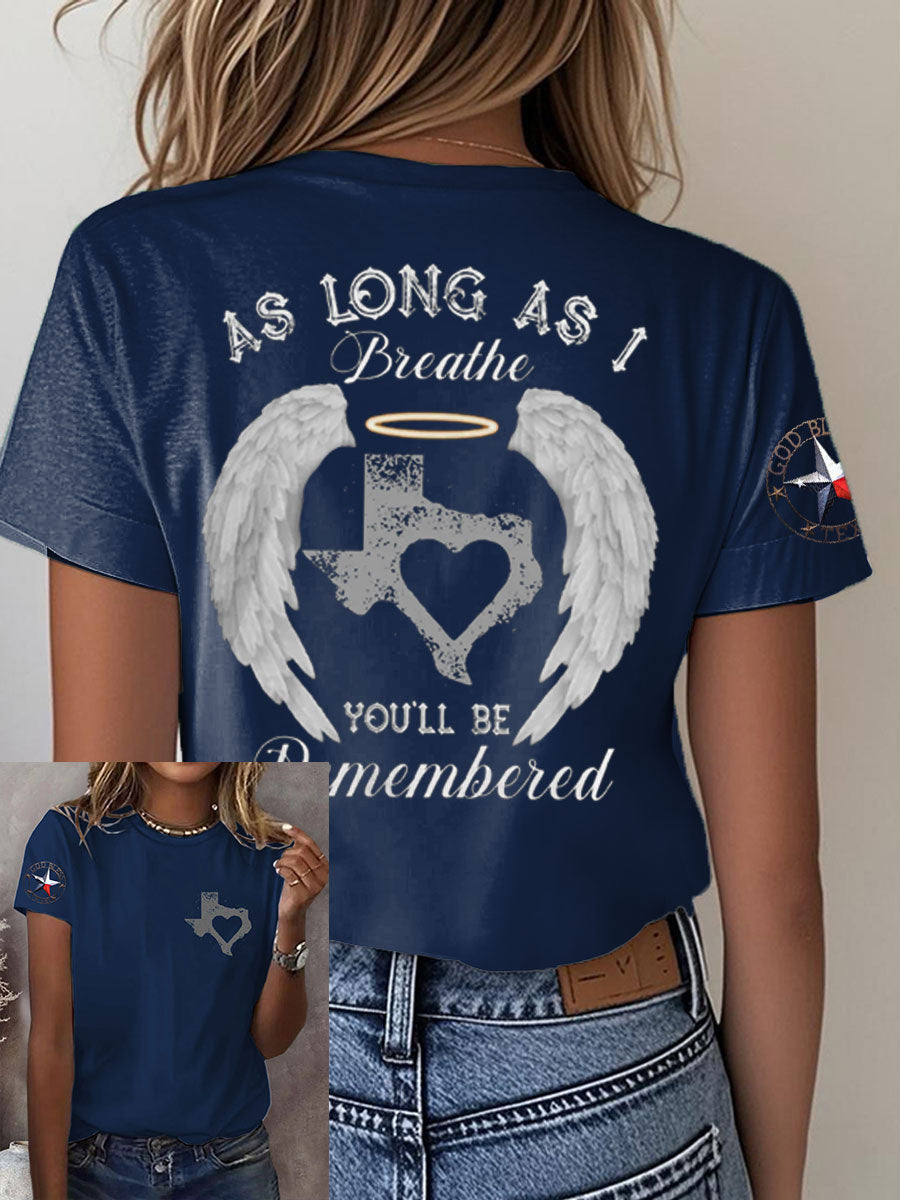 Women's Pray For Texas Flooding Printed T-Shirt