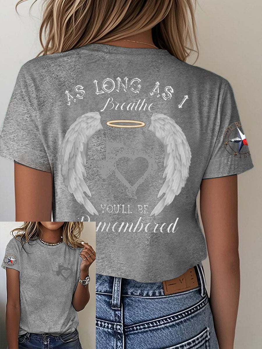 Women's Pray For Texas Flooding Printed T-Shirt
