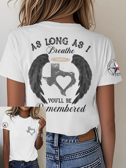 Women's Pray For Texas Flooding Printed T-Shirt