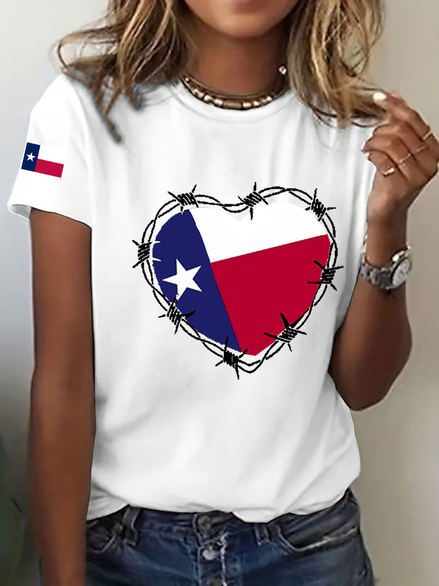 Women's Texas Print Casual T-Shirt