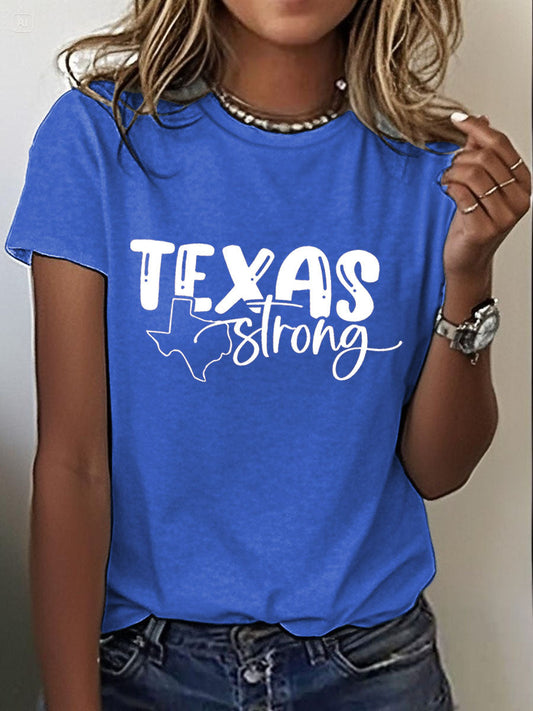 Women's Texas Srong Short-Sleeved Printed T-shirt