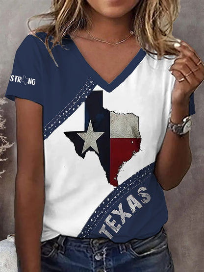 Women's Texas Strong V-Neck Tee