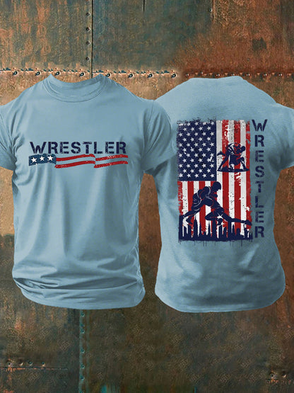 Men's wrestling enthusiast t-shirts
