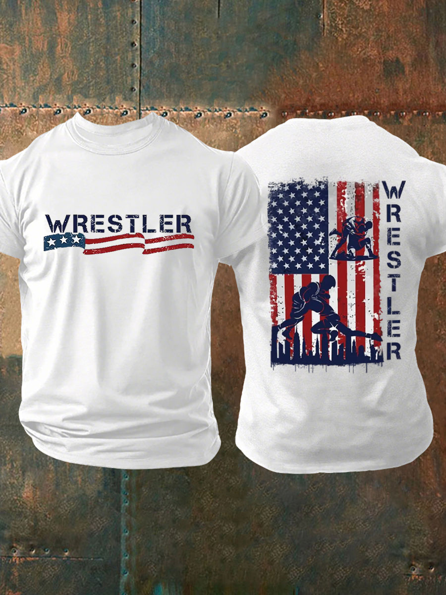 Men's wrestling enthusiast t-shirts