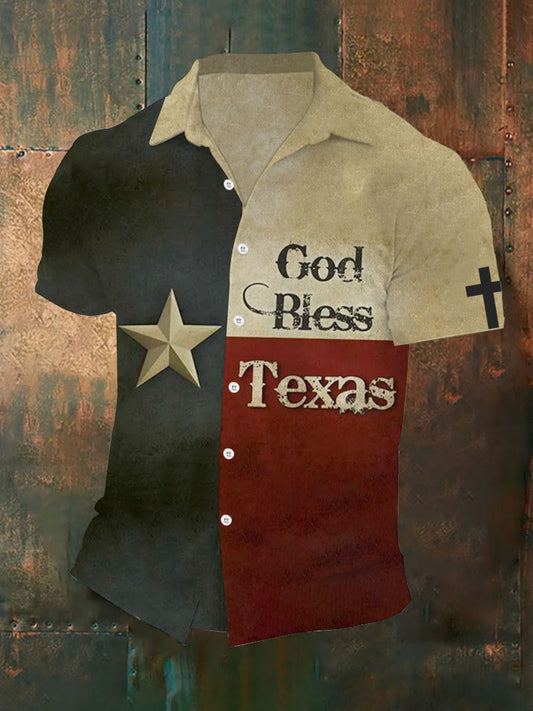 Men's God bless Texas shirt